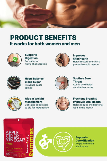 Forevervital Apple Cider Vinegar Detox Gummies