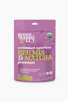Mezcla roja verde y feliz y matcha premium 