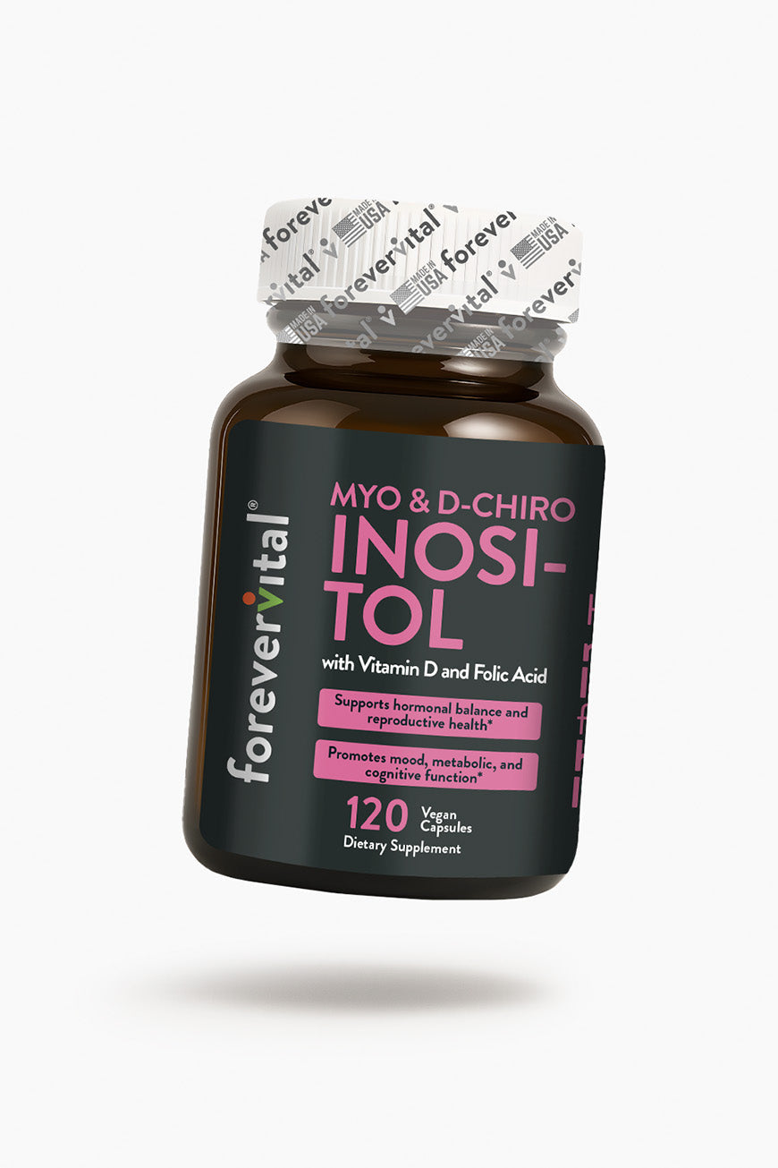 Forevervital Myo &amp; D-Chiro Inositol con vitamina D y ácido fólico 