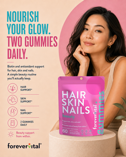 Gomitas Forevervital para cabello, piel y uñas 