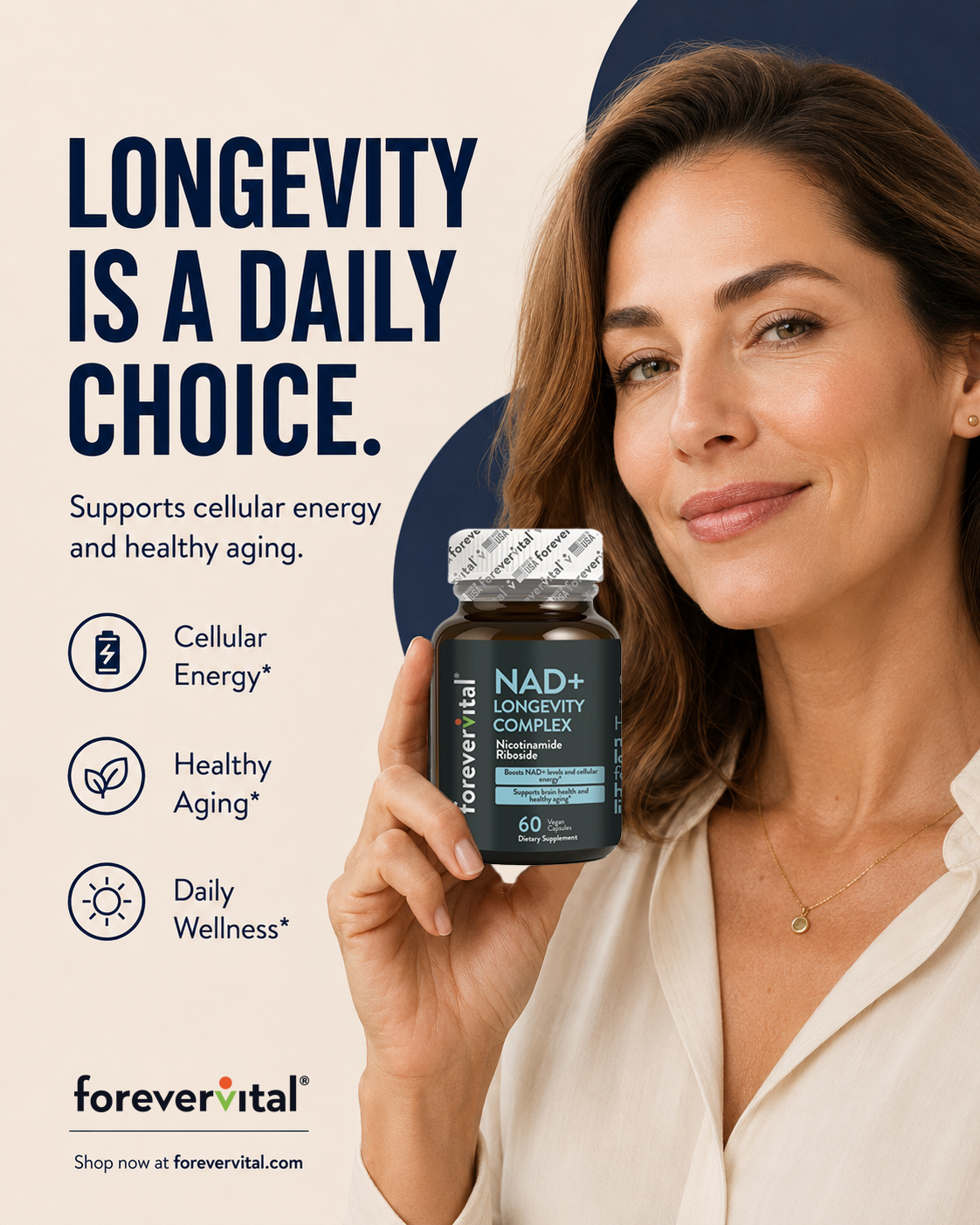 Complejo de longevidad Forevervital NAD+ 