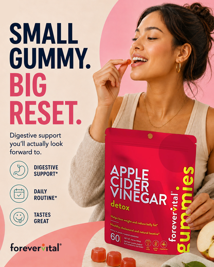 Gomitas desintoxicantes de vinagre de sidra de manzana Forevervital 