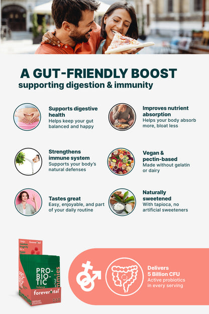 Dispensador de gomitas probióticas Forevervital x10 