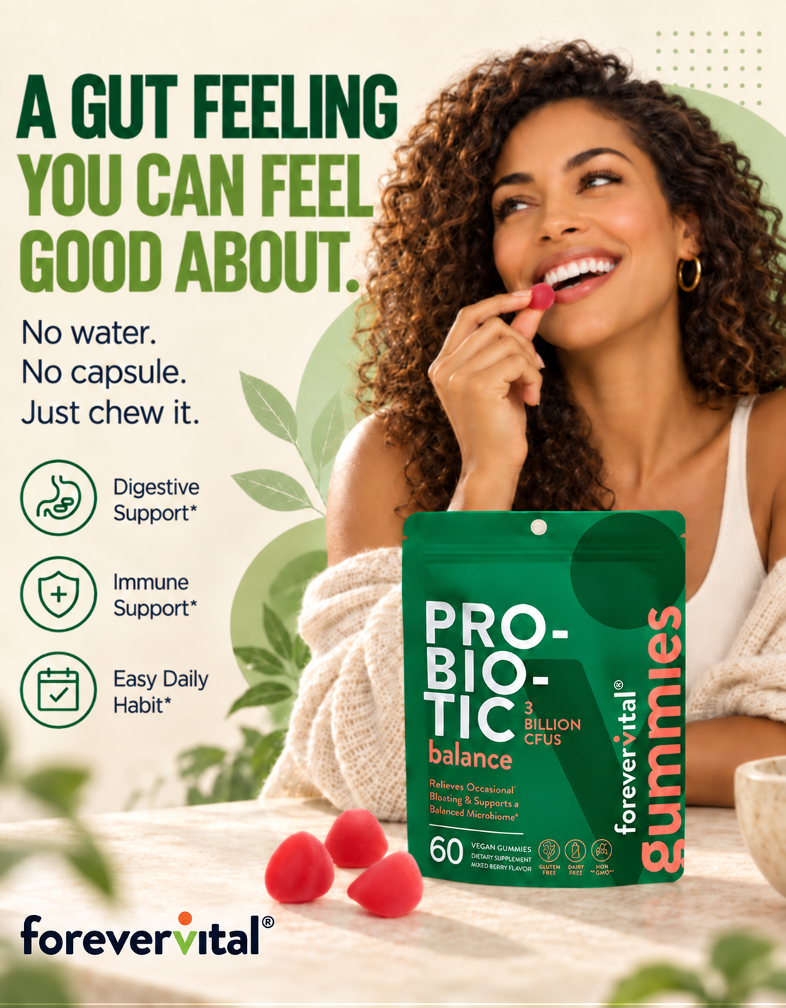 Gomitas probióticas Forevervital 