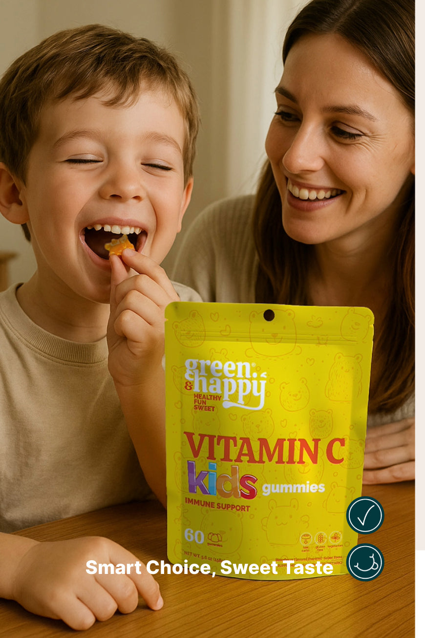 Gomitas de vitamina C y zinc Green &amp; Happy Kids 