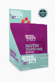 Dispensador de gomitas Green &amp; Happy Biotin 10.000 mcg x10 